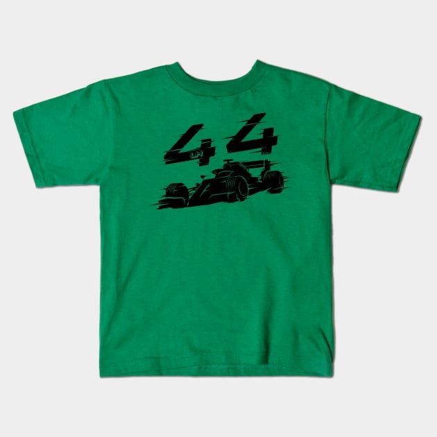 We Race On! 44 [Black] Kids T-Shirt by DCLawrenceUK